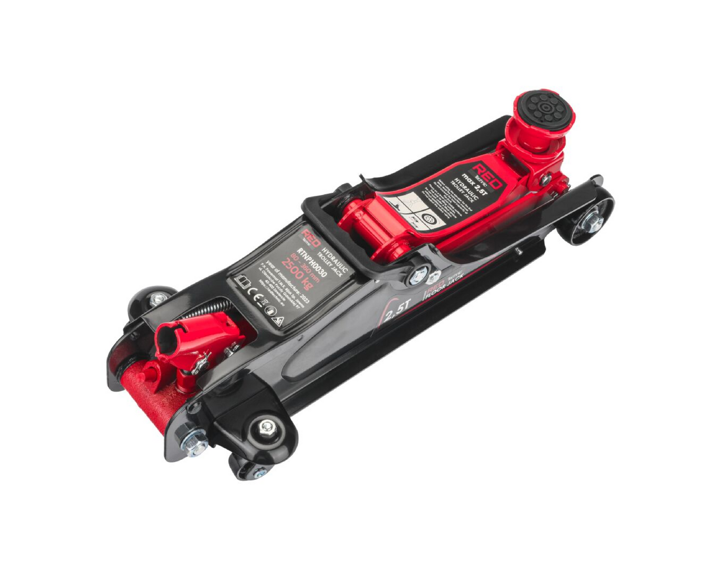 Cric hidraulic cu profil redus, 2.5 T, Red Technic RTNPH0030