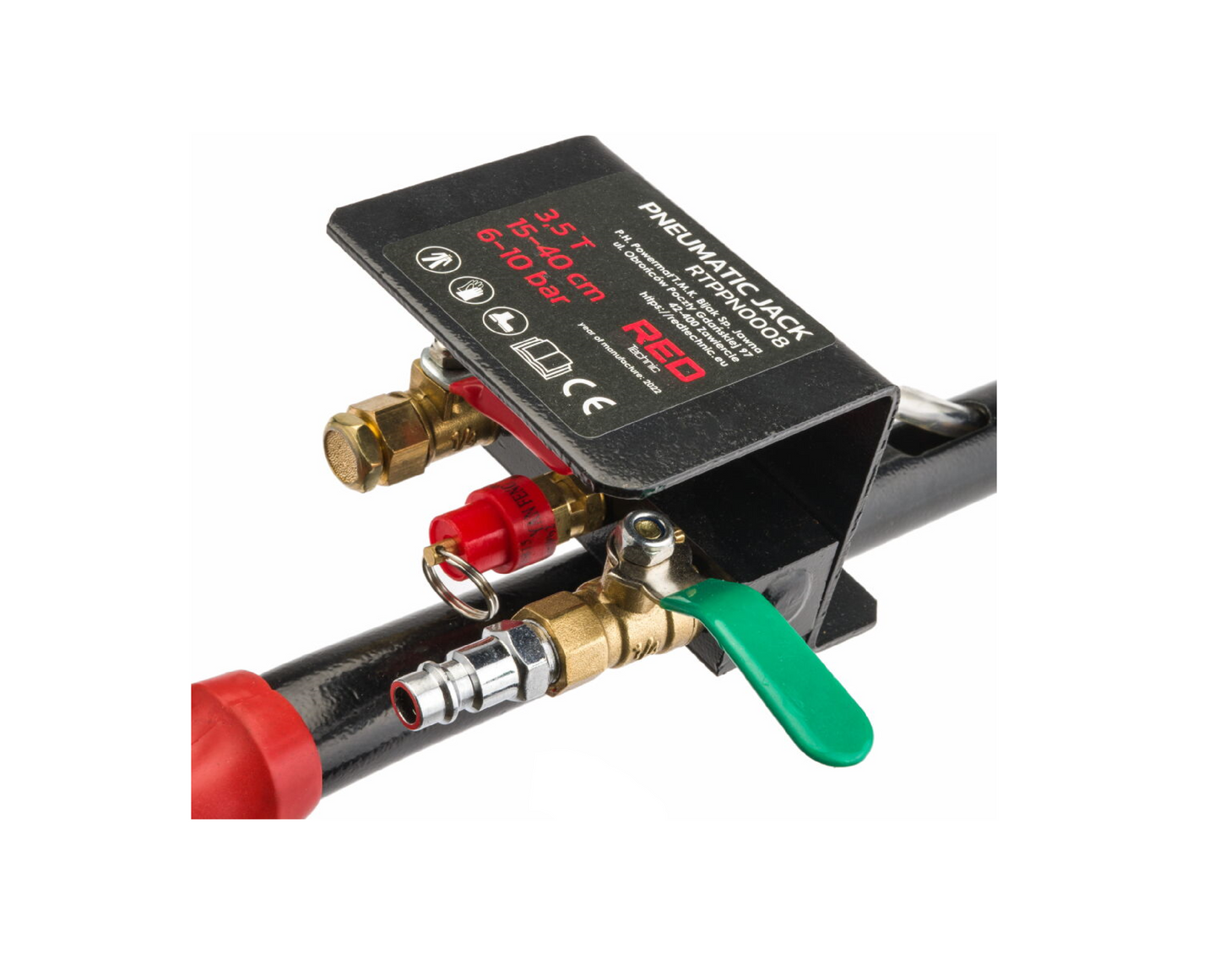Cric pneumatic cu perne, 3.5 T, Red Technic RTPPN0008