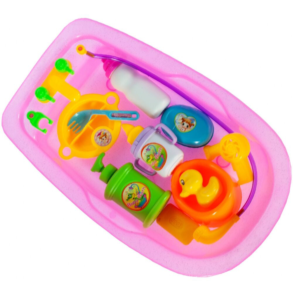 Cada pentru papusi cu accesorii, 12 elemente, MalPlay 107129