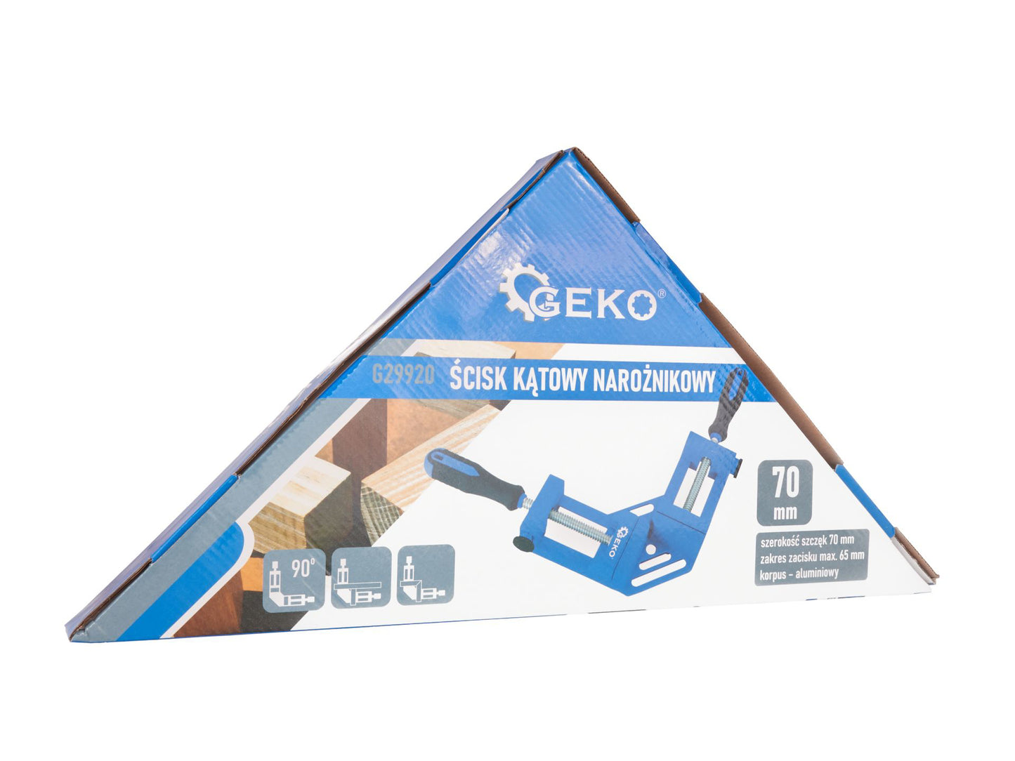 Clema de tamplarie in unghi, 70 mm, Geko G29921