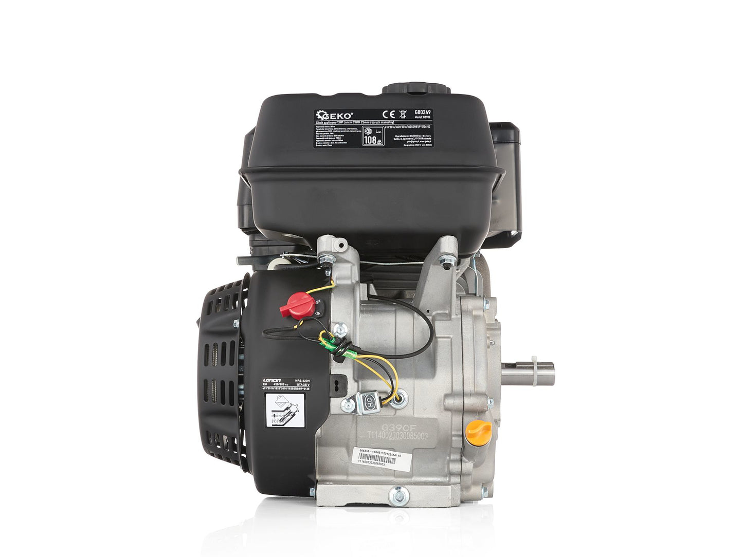 Motor pe benzina Loncin G390F, 13 cp, 25 mm, Geko G80249