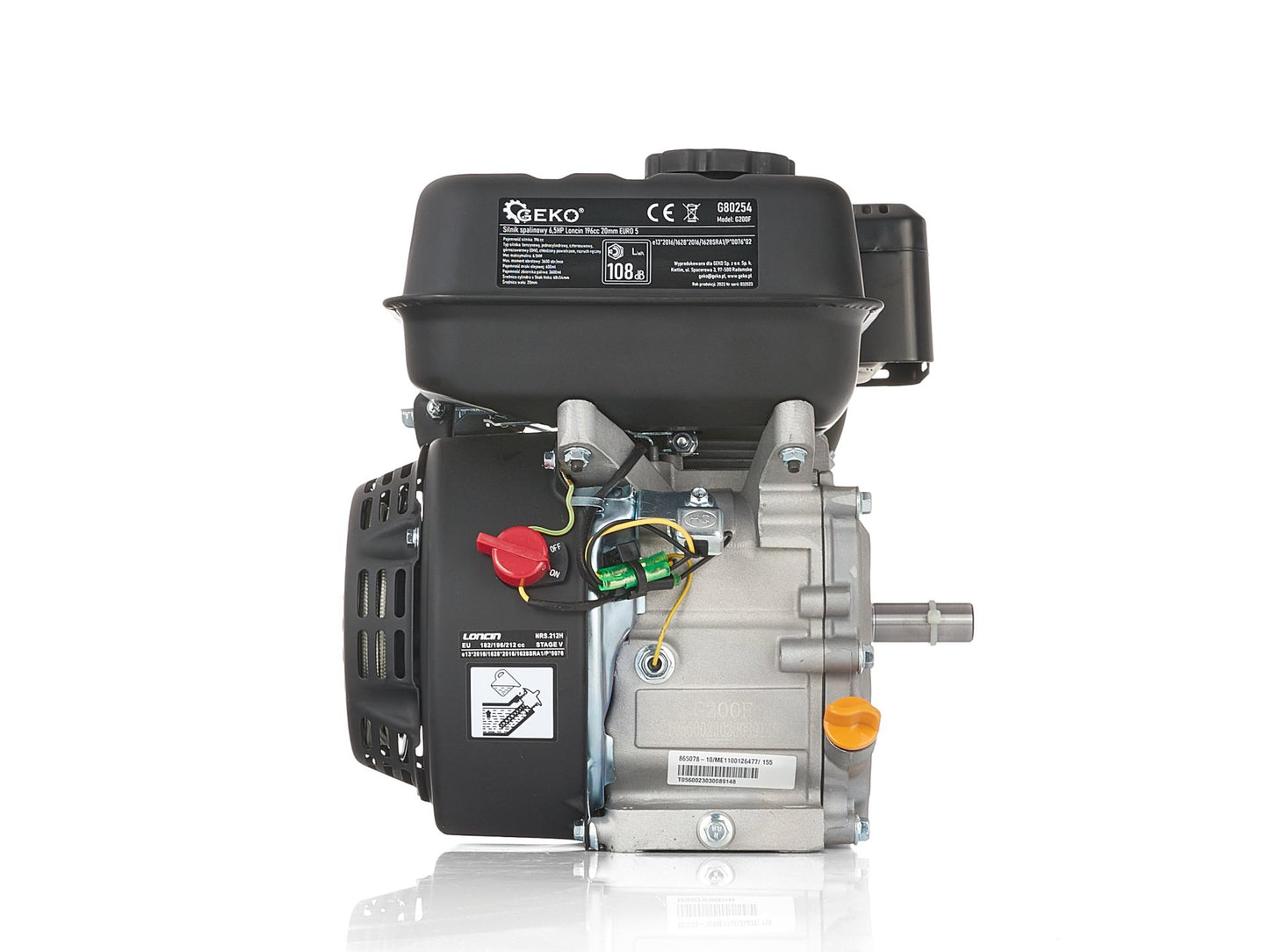 Motor benzina Loncin, 196 cc, 20 mm, Euro 5, Geko G80254