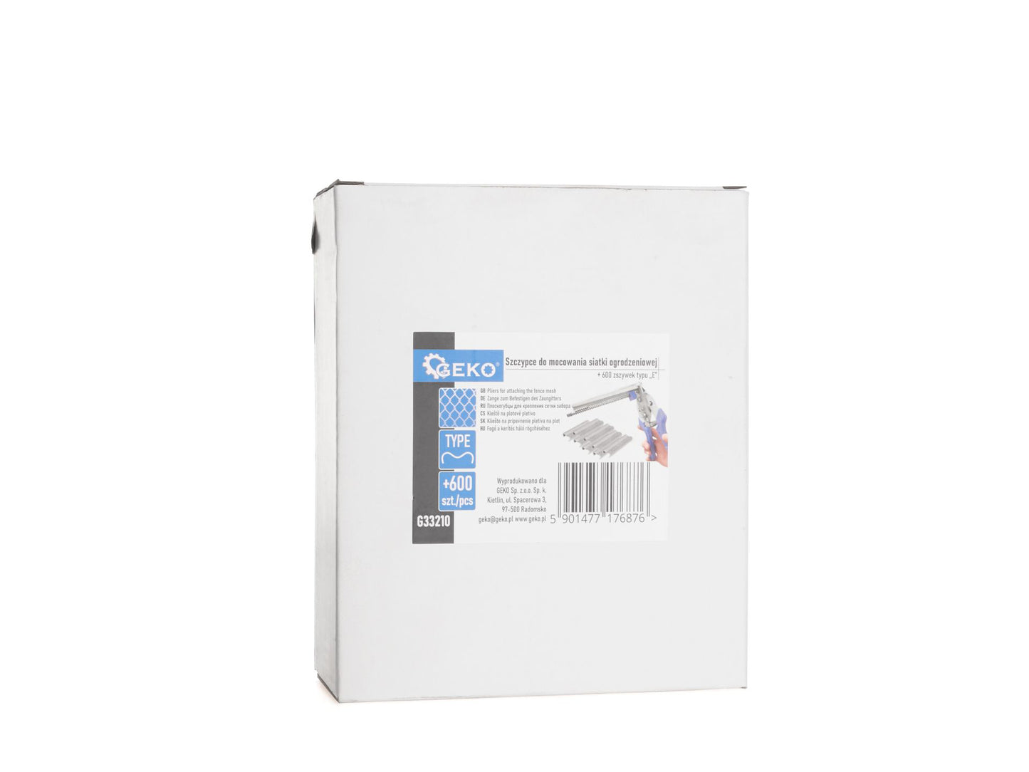 Set cleste pentru legat plasa de sarma, 600 capse tip E, Geko G33210