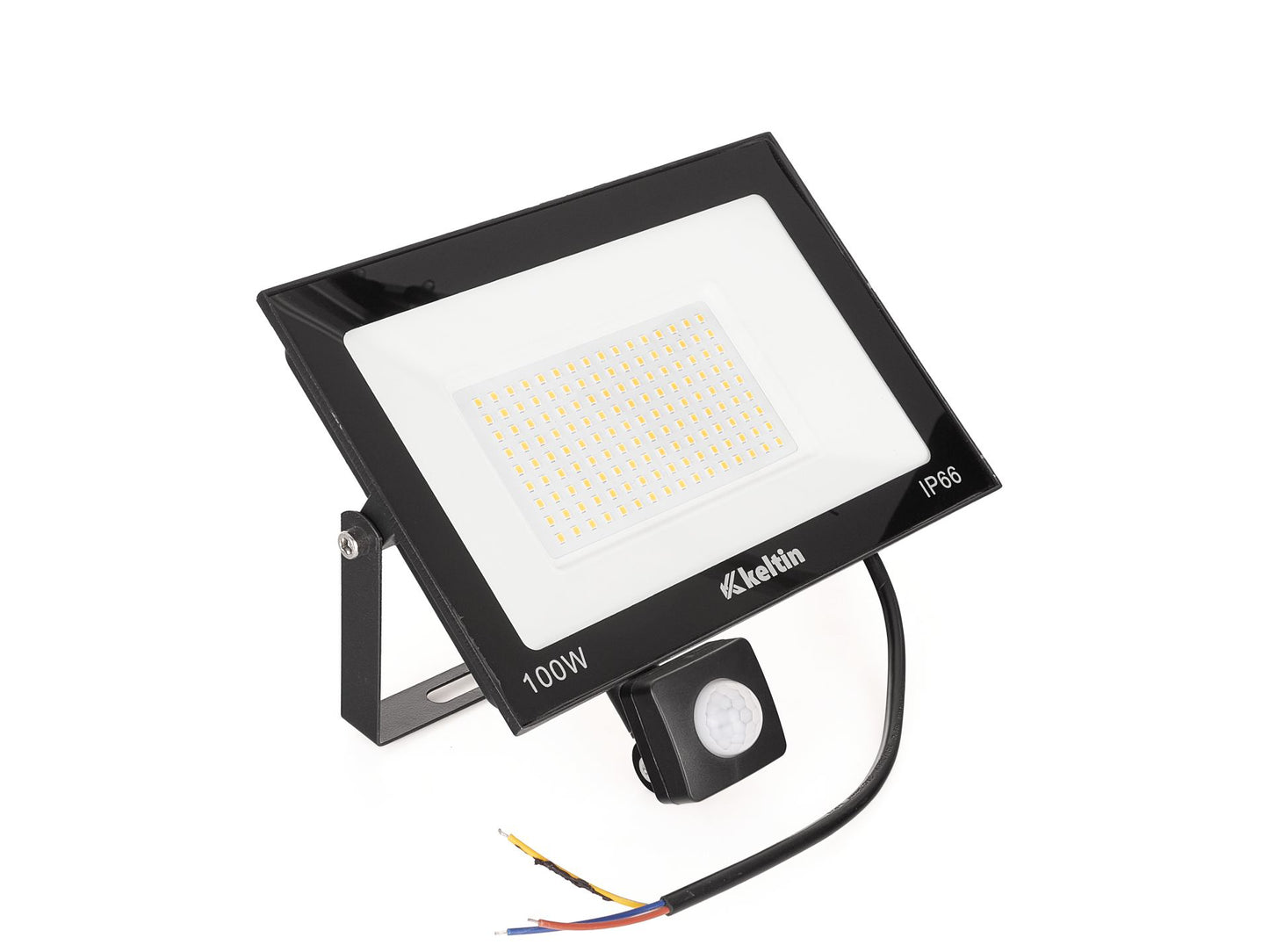 Proiector LED cu senzor de miscare, alb, 100 W, 4500K, Keltin K02017