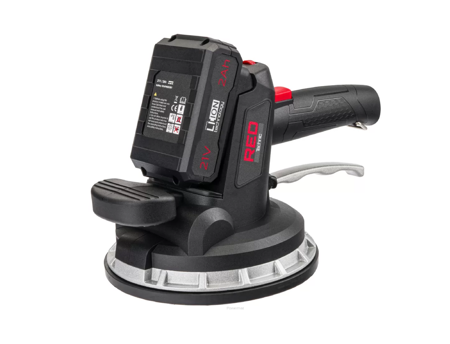 Masina cu ventuza vibranta pentru placi, 21 V, Red Technic RTAPW0053