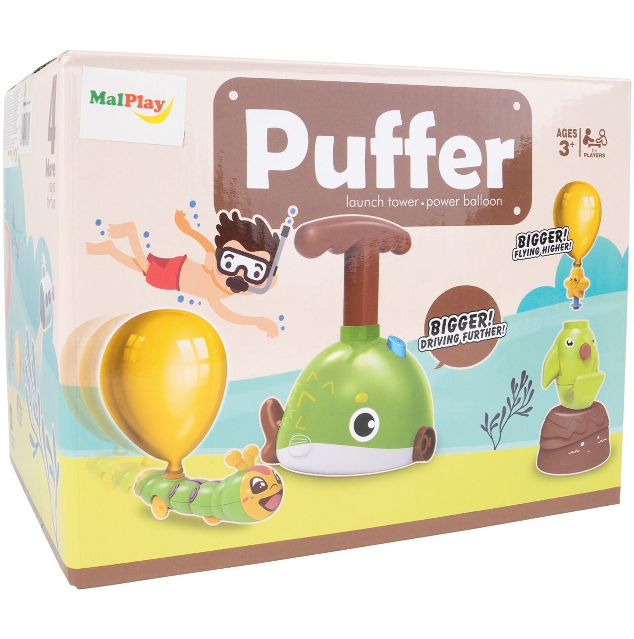 Lansator de baloane in forma de pestisor, MalPlay 108913