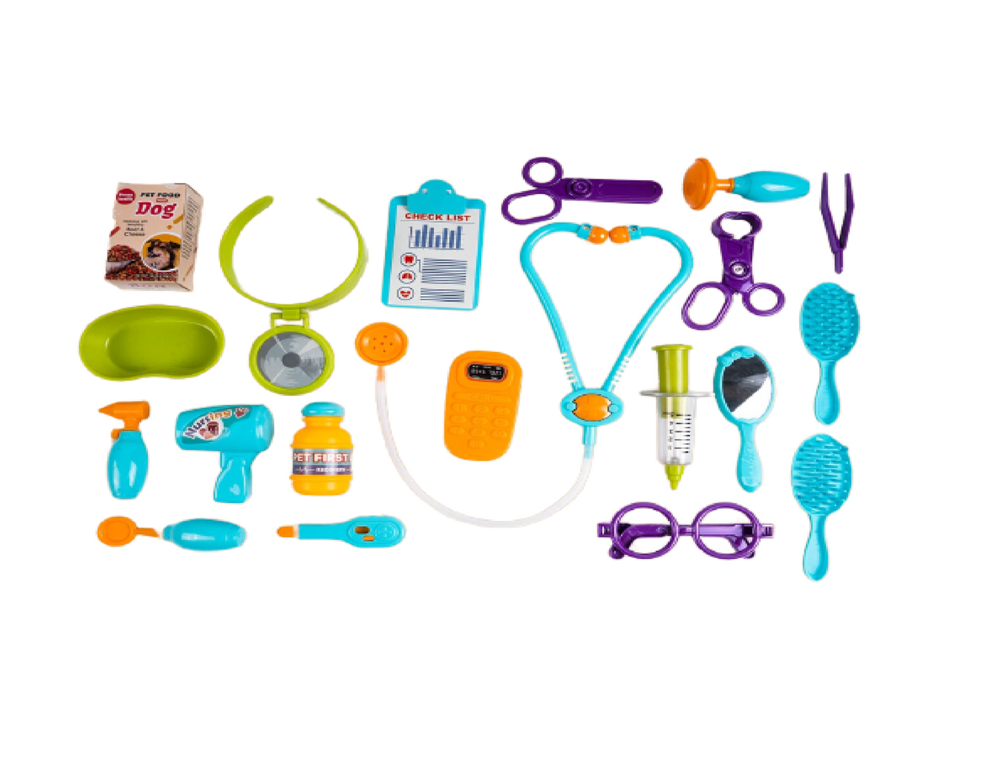 Catelus interactiv la veterinar cu accesorii, MalPlay 110477