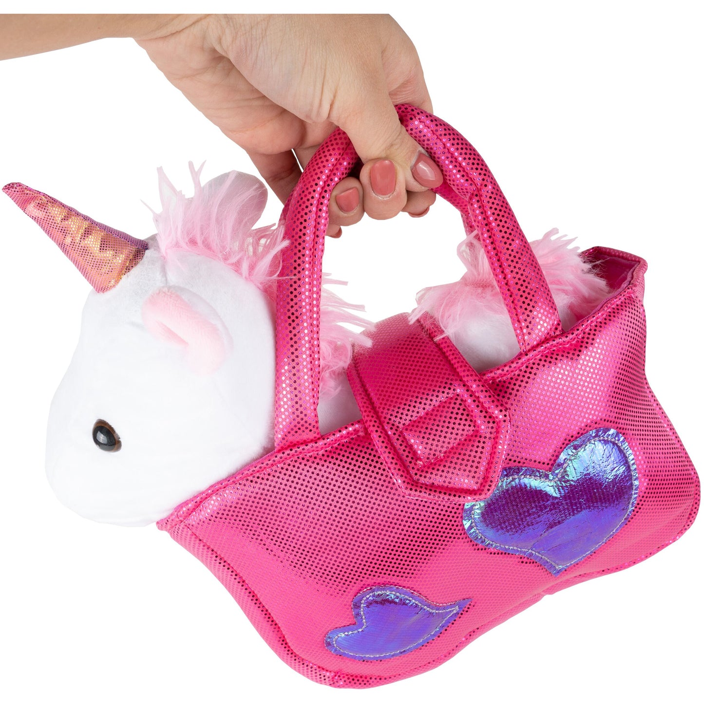 Gentuta pentru fetite cu unicorn de plus, 28 cm, MalPlay 109852