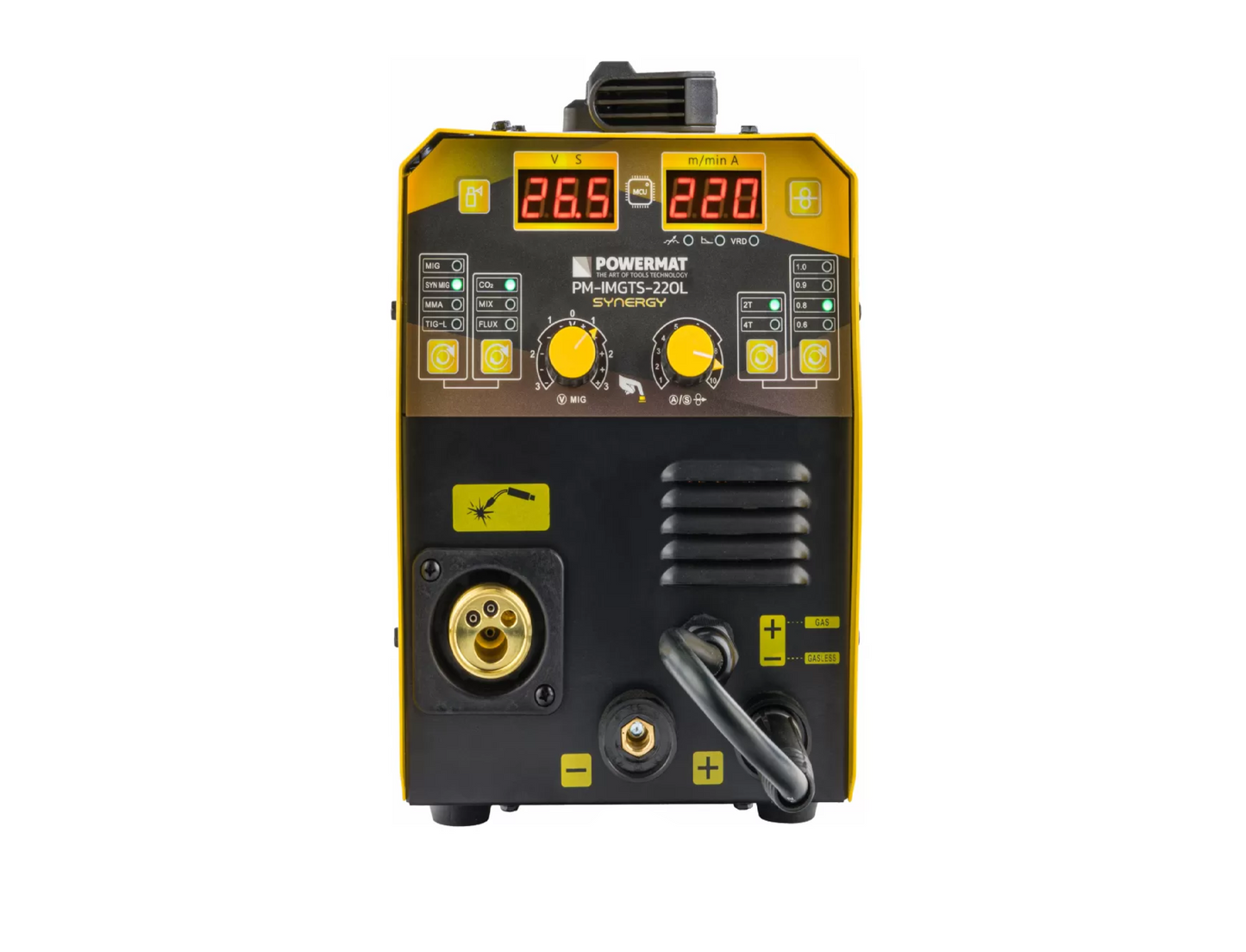 Aparat de sudura tip invertor Migomat MIG / MAG / MMA / TIG, 220 A PM-IMGTS-220L, Powermat PM1240