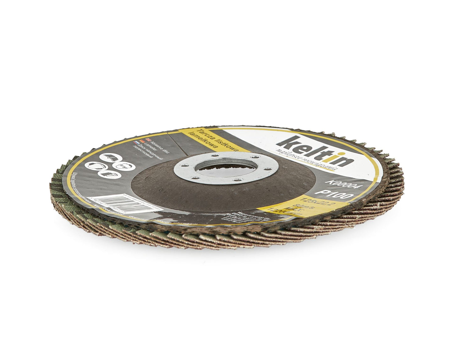 Disc lamelar pentru slefuit, P100, 125 mm, Keltin K00004