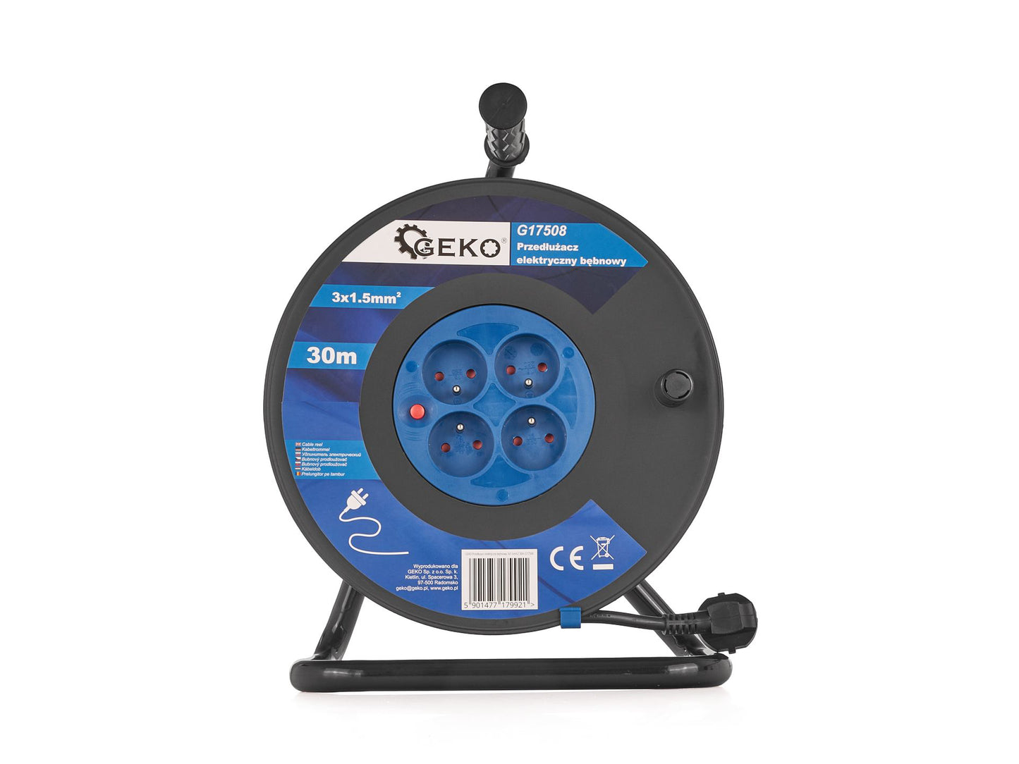 Prelungitor pe tambur, 3 x 15 mm2, 30 m, Geko G17508