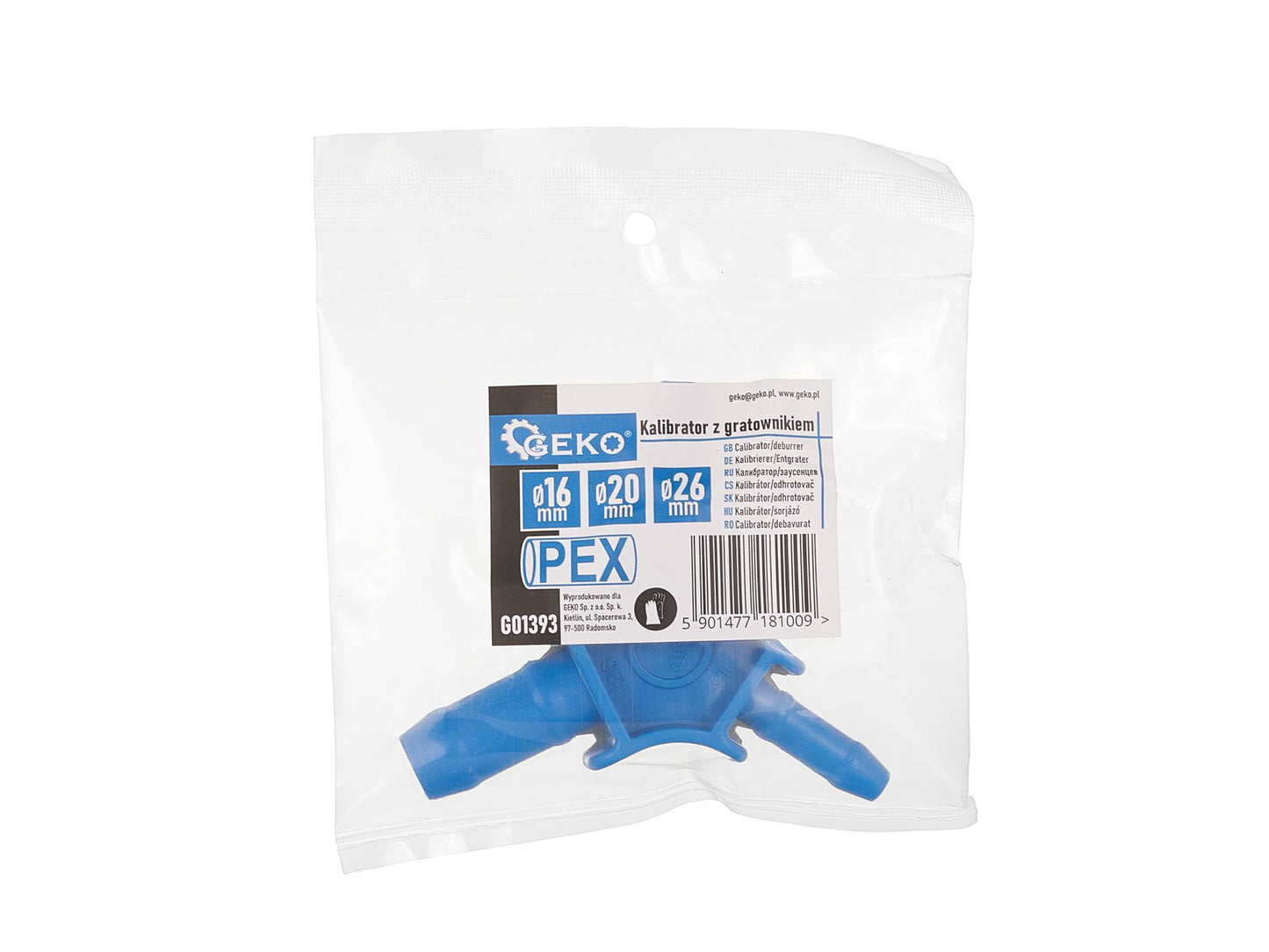 Calibrator cu debavurare, 16-20-26mm, Geko G01393