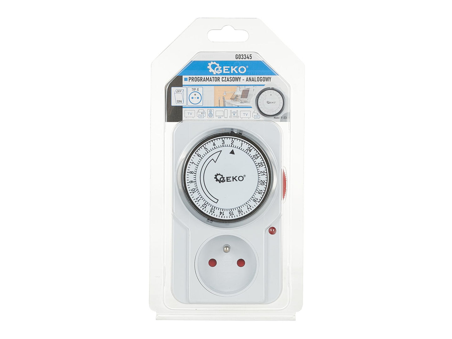 Priza programabila cu temporizator analogic, Geko G03345