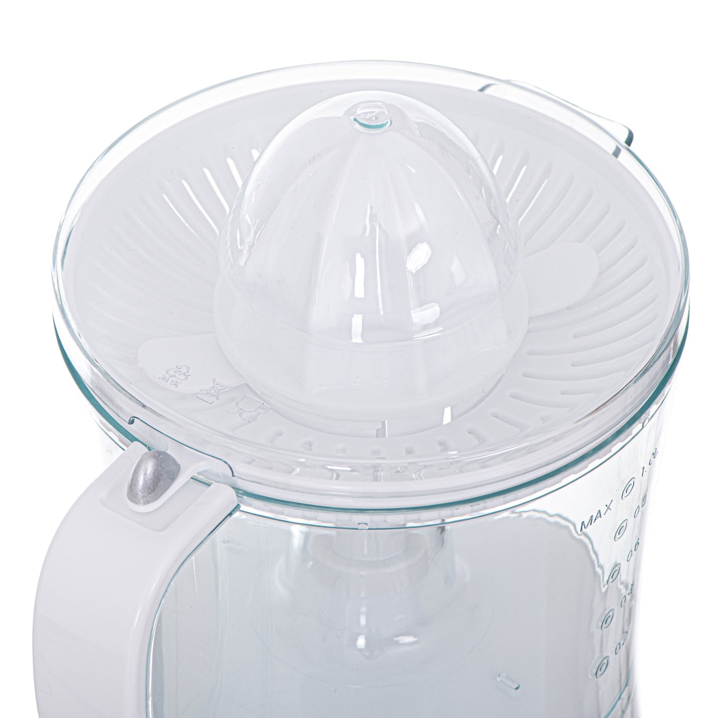 Storcator de citrice, 60 W, 1 l, 2 conuri, Functie de pornire/oprire automata, Alb, Adler AD4009