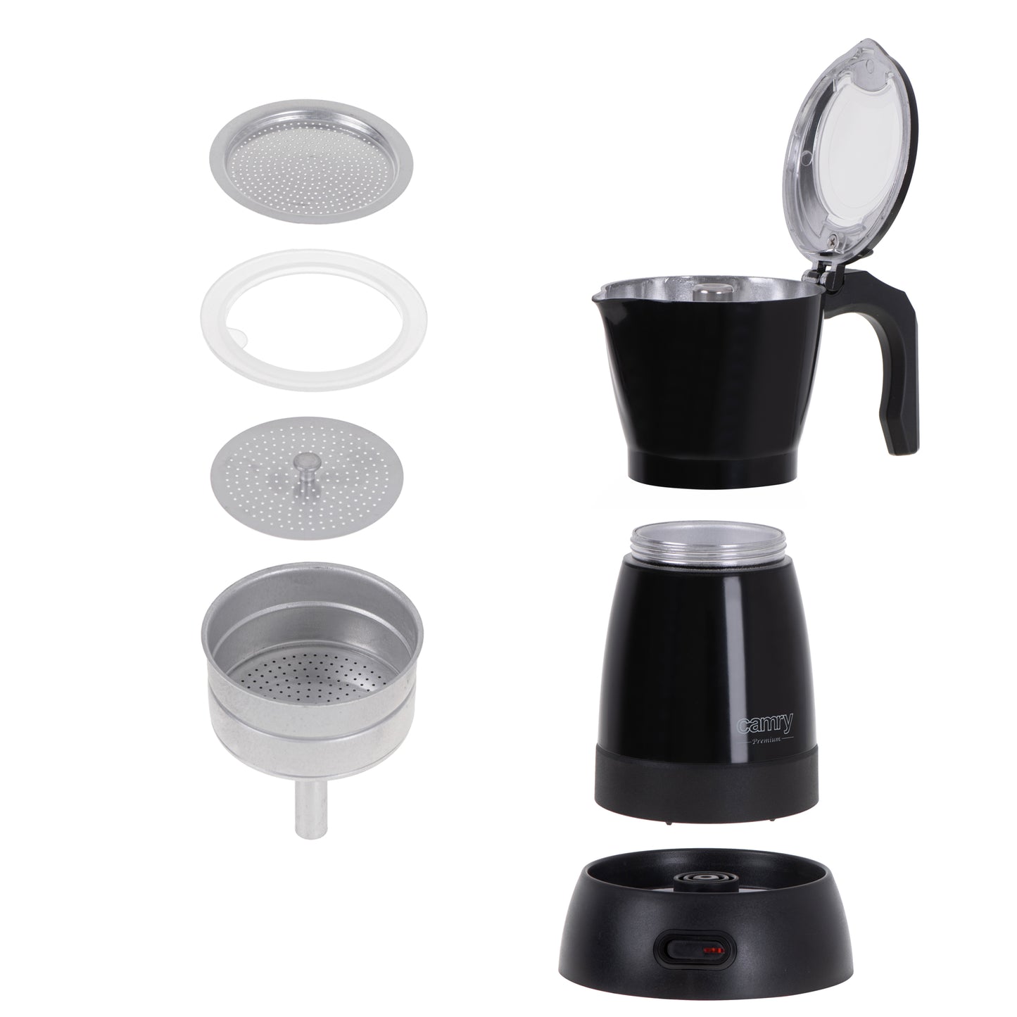 Cafetiera electrica pentru moka, 300 ml, 480 W, Camry CR4415B