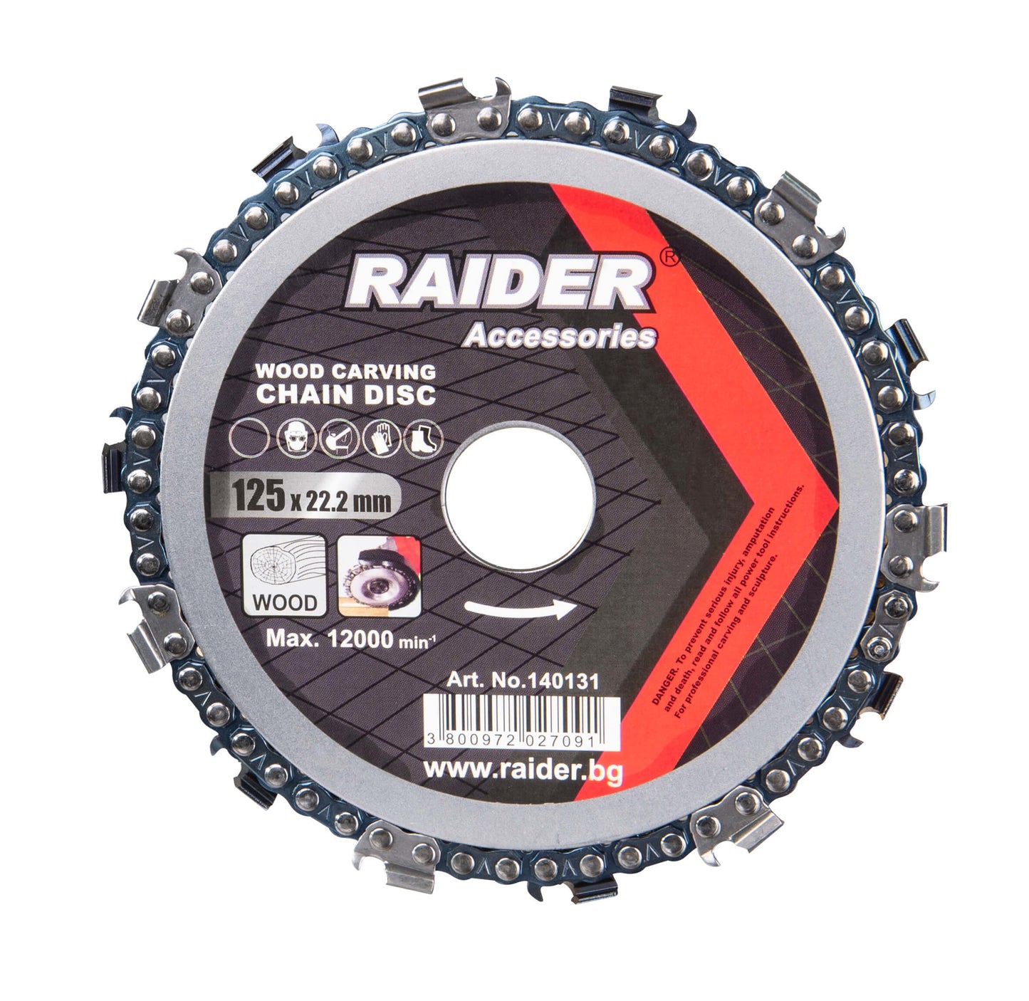 Disc fierastrau circular pentru taiere lemn, 125 x 22.2 mm, Raider 140131