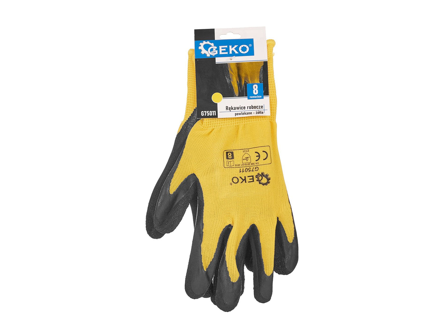 Manusi de lucru, marimea 8, galben, Geko G75011