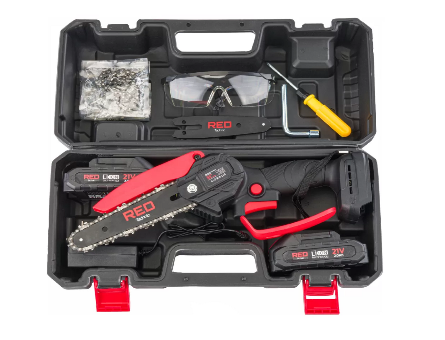 Fierastrau electric cu acumulator, 21 V, Red Technic RTMPA0064