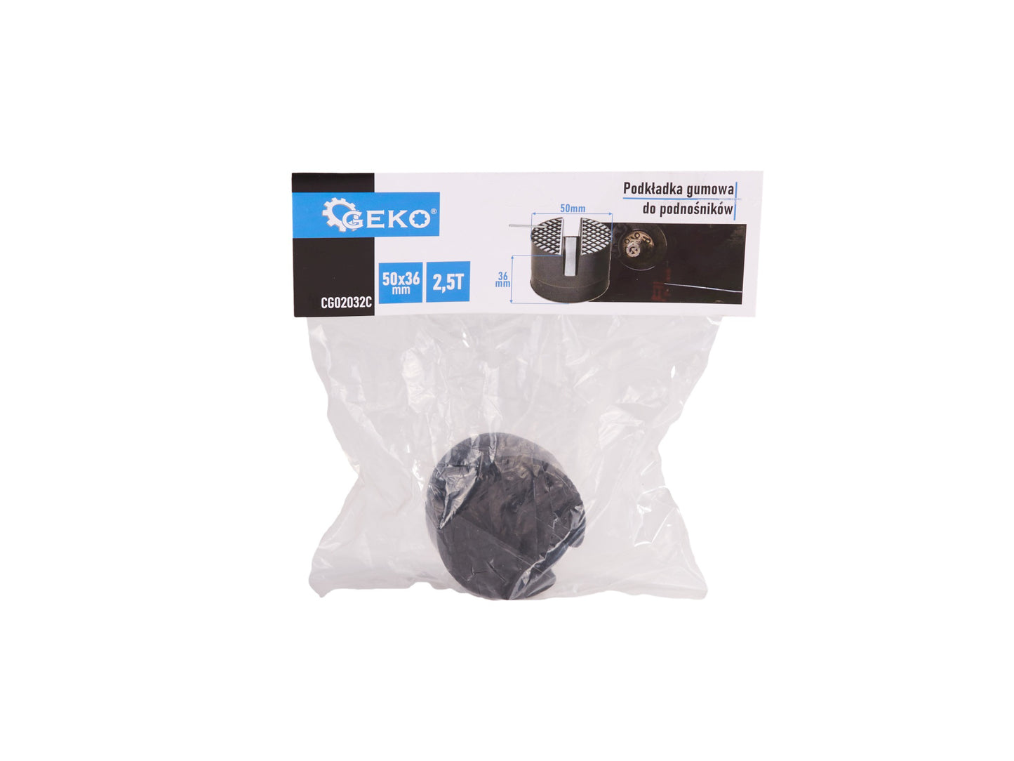 Tampon cauciuc pentru cric crocodil, 2.5 T, 50 x 36 mm, Geko CG02032C