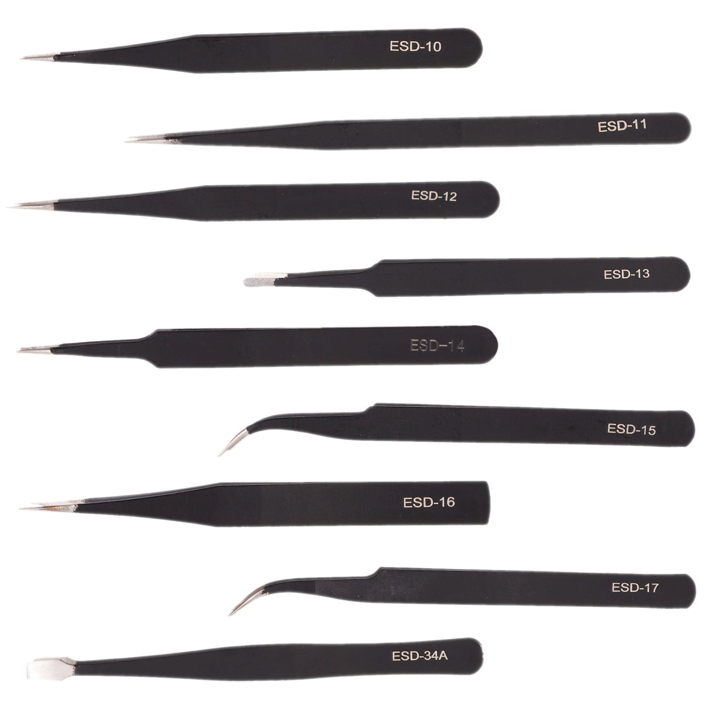 Set pensete metalice de precizie, 9 elemente, Geko G02709