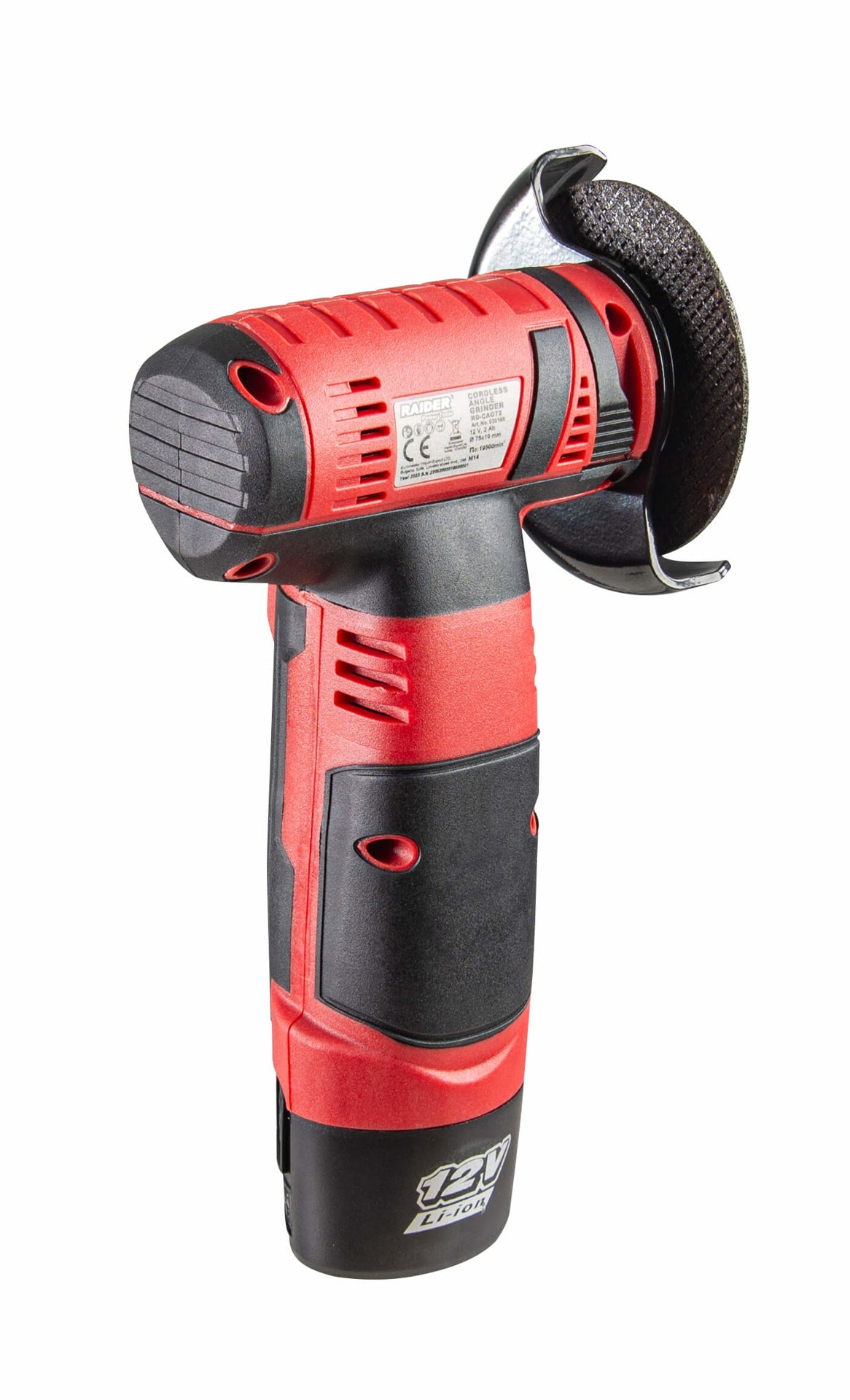 Polizor unghiular cu acumulator RD-CAG72, 2 Ah, 12 V, 75 X 10 mm, Raider 030166