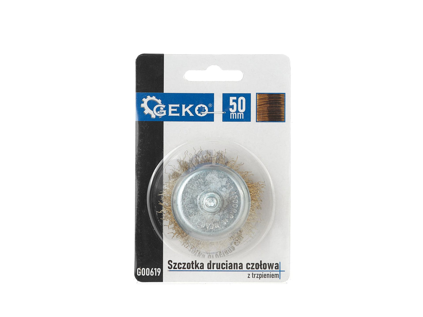 Perie de sarma cu tija, 50 mm, Geko G00619