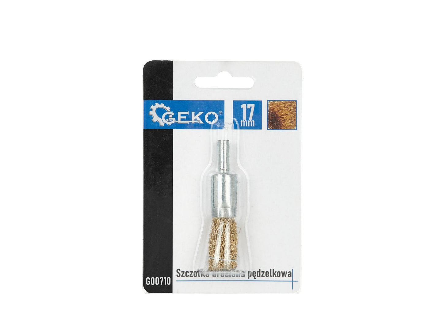Perie de sarma cu tija, 17 mm, Geko G00710
