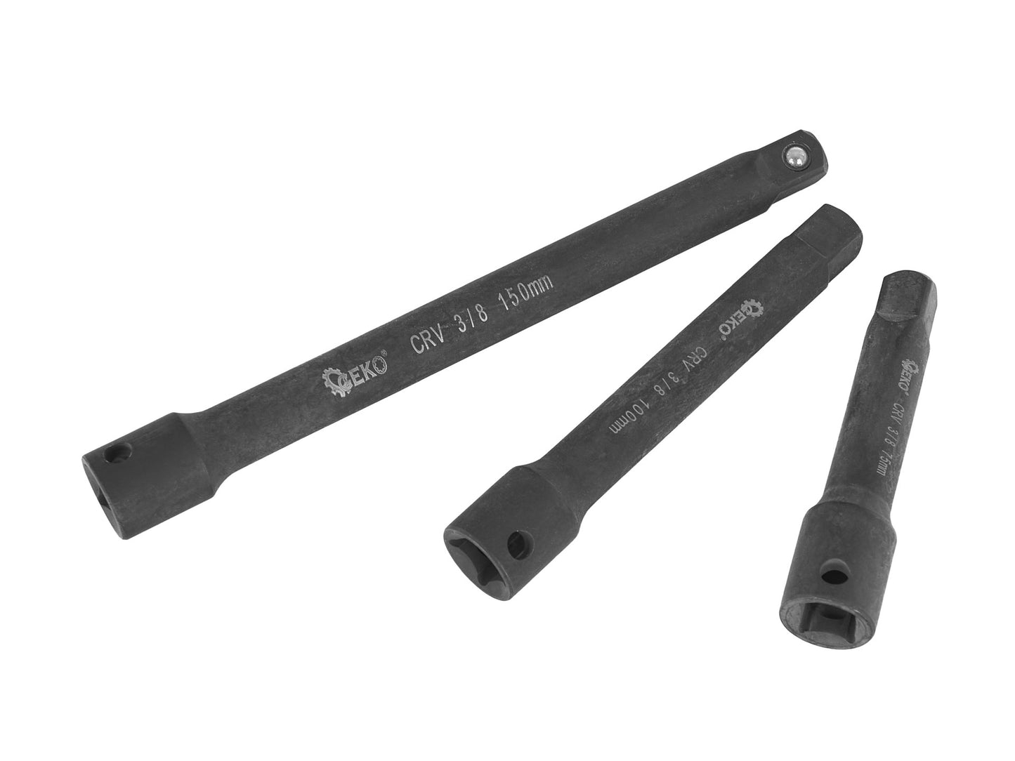 Set adaptori tubulare de impact, 1/4", 3/8", 1/2", Cr-V, 9 elemente, Geko G10531