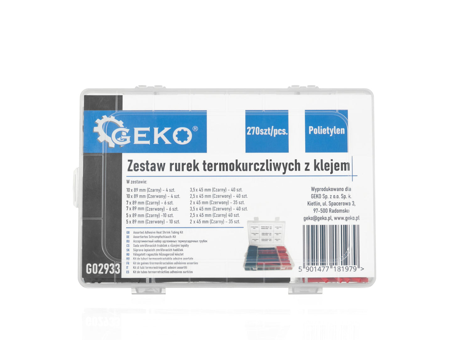 Set tuburi termocontractabile colorate, 270 elemente, Geko G02933