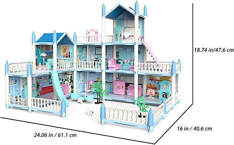 Casa pentru papusi Dollhouse cu spatiu de joaca, MalPlay 110237