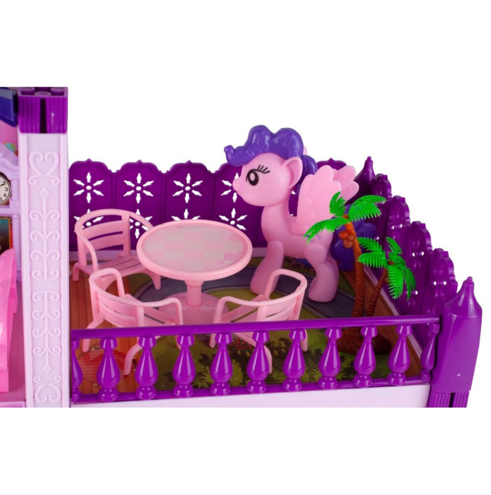 Casuta pentru papusi si ponei cu accesorii, MalPlay 108467