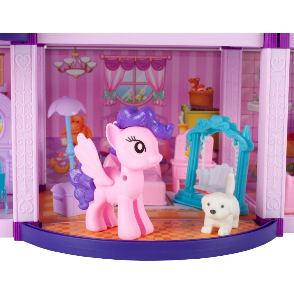 Casuta pentru papusi si ponei cu accesorii, MalPlay 108467