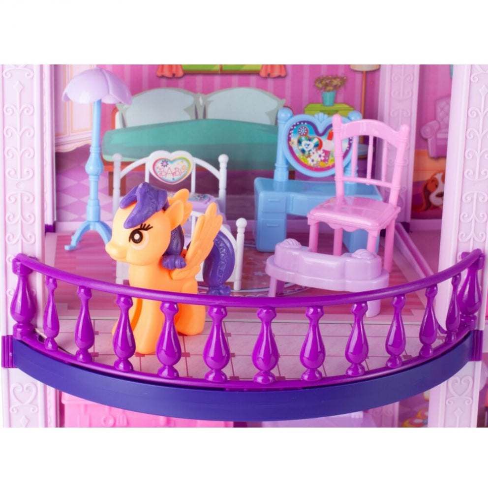 Casuta pentru papusi si ponei cu accesorii, MalPlay 108467