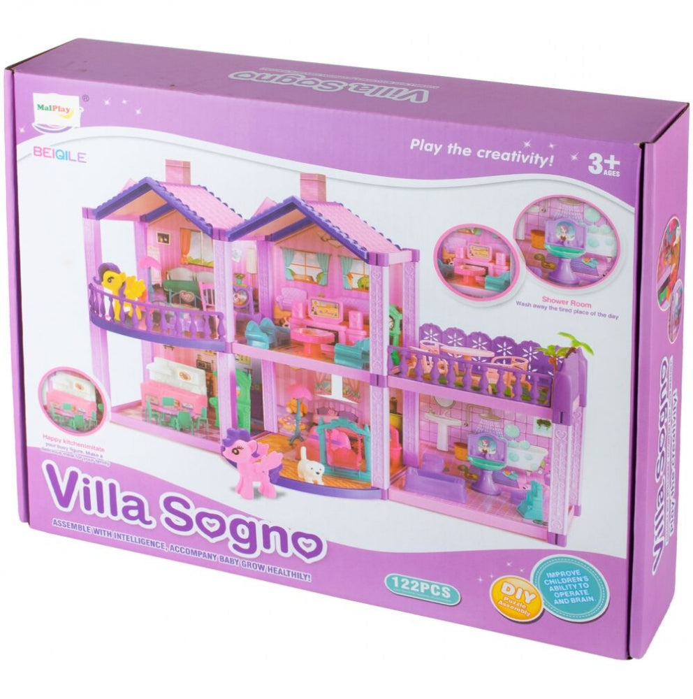 Casuta pentru papusi si ponei cu accesorii, MalPlay 108467