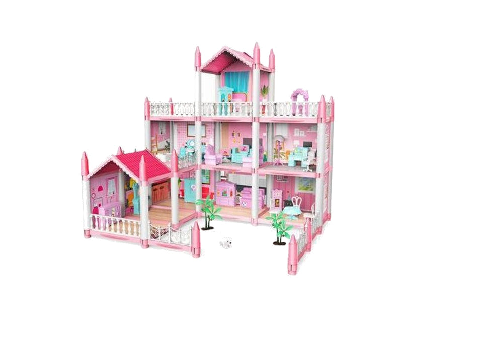 Casuta de papusi Vila Dollhouse cu terasa, MalPlay 109716