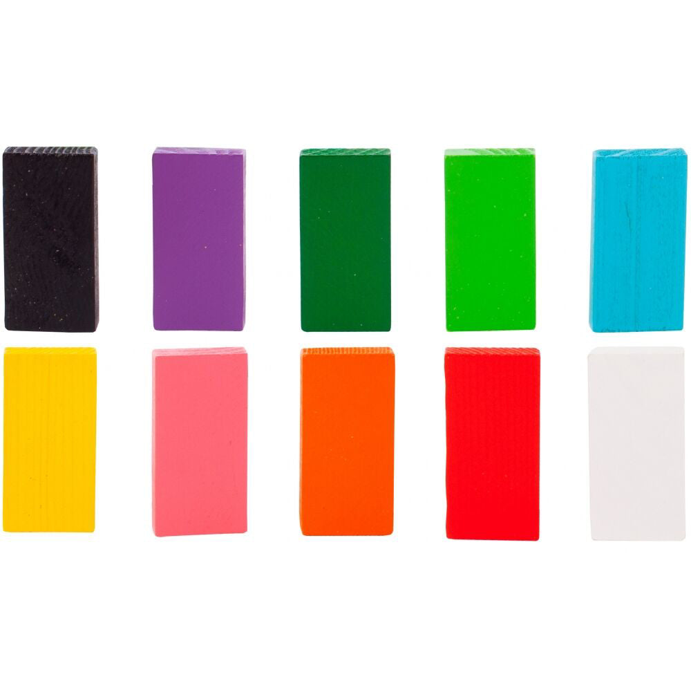 Set cuburi domino pentru copii, cutie depozitare inclusa, 200 piese, MalPlay 108036