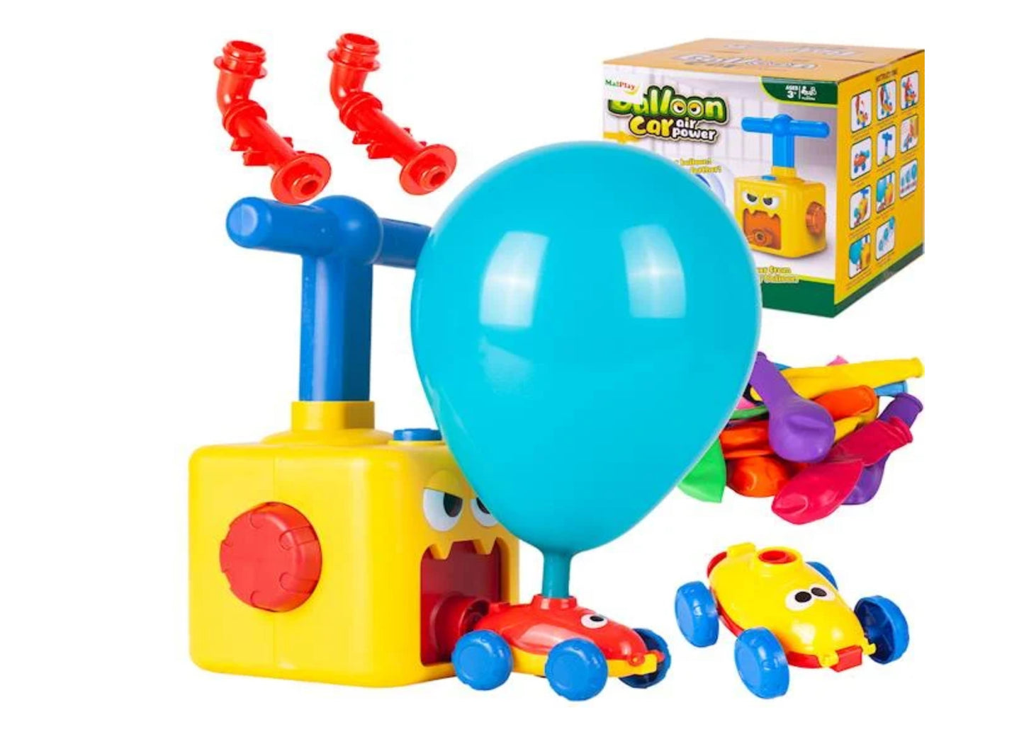 Lansator de baloane cu masini de jucarie, MalPlay 108914