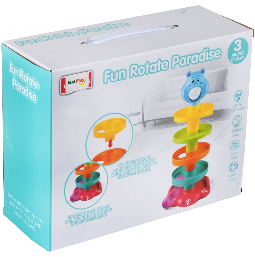 Tobogan turn cu bile tip fantana, 40 cm, MalPlay 108288