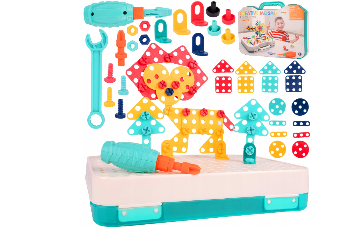 Set creativ mozaic, 188 piese, MalPlay 110960