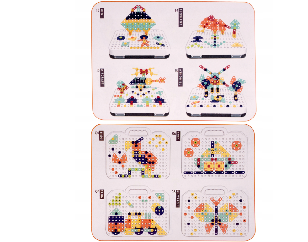 Set creativ mozaic, 188 piese, MalPlay 110960