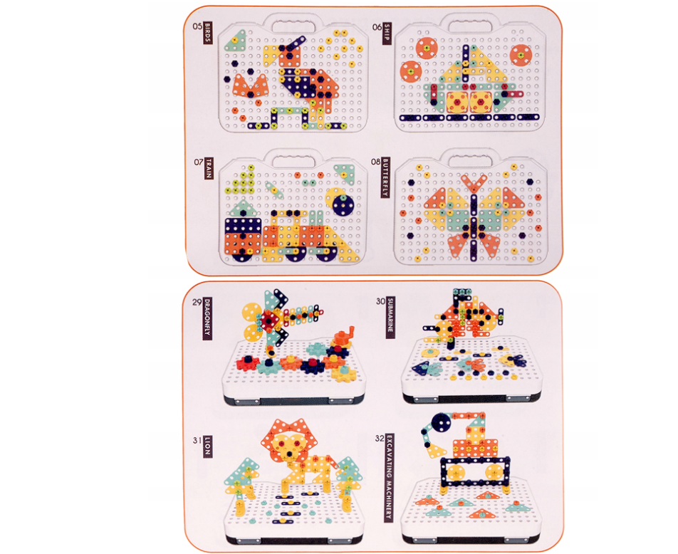 Set creativ mozaic, 188 piese, MalPlay 110960