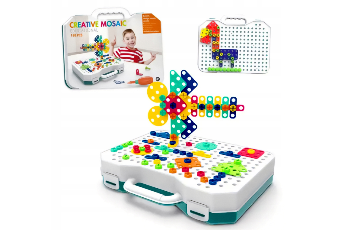 Set creativ mozaic, 188 piese, MalPlay 110960