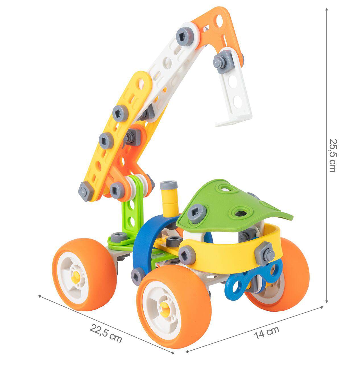Joc de construit, 98 piese, 22.5 x 14 x 25.5 cm, multicolor, MalPlay 109826