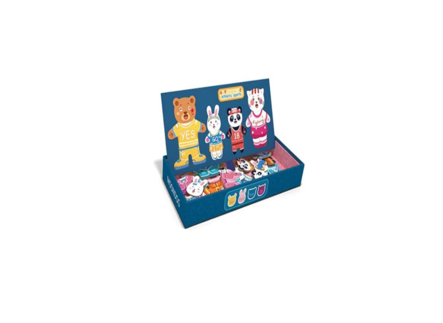 Set puzzle magnetic cu animale, 68 elemente, MalPlay 110472