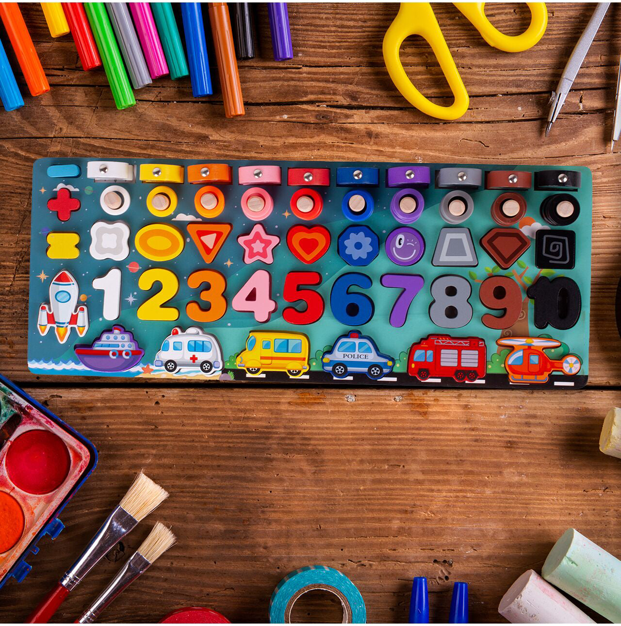 Placa cu activitati educationale Montessori, MalPlay 109657