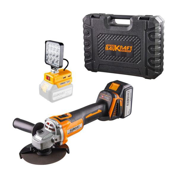 Polizor unghiular pe acumulator BK-BAG72, 18 V, 4 Ah, 125 mm, Baukraft 020803