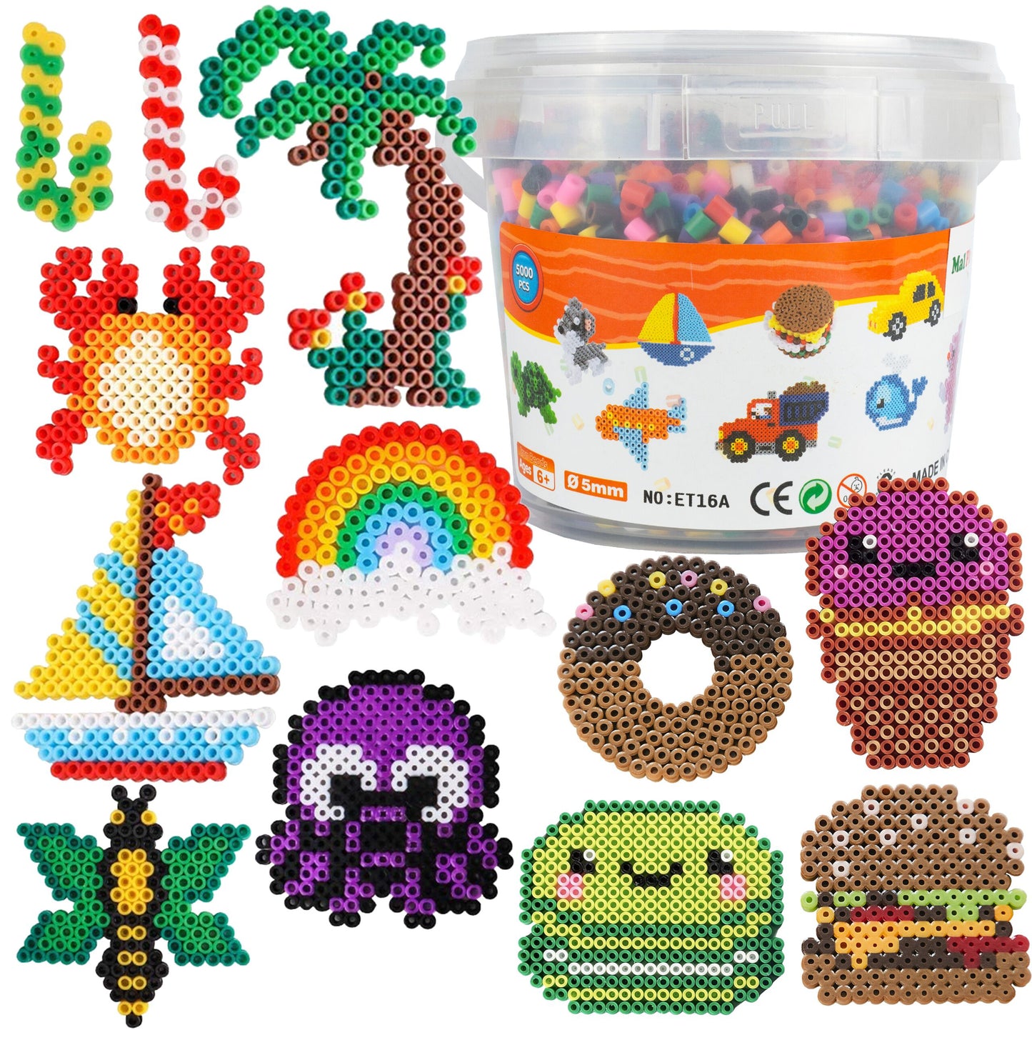 Set creativ margele de calcat, 5000 elemente, MalPlay 110895