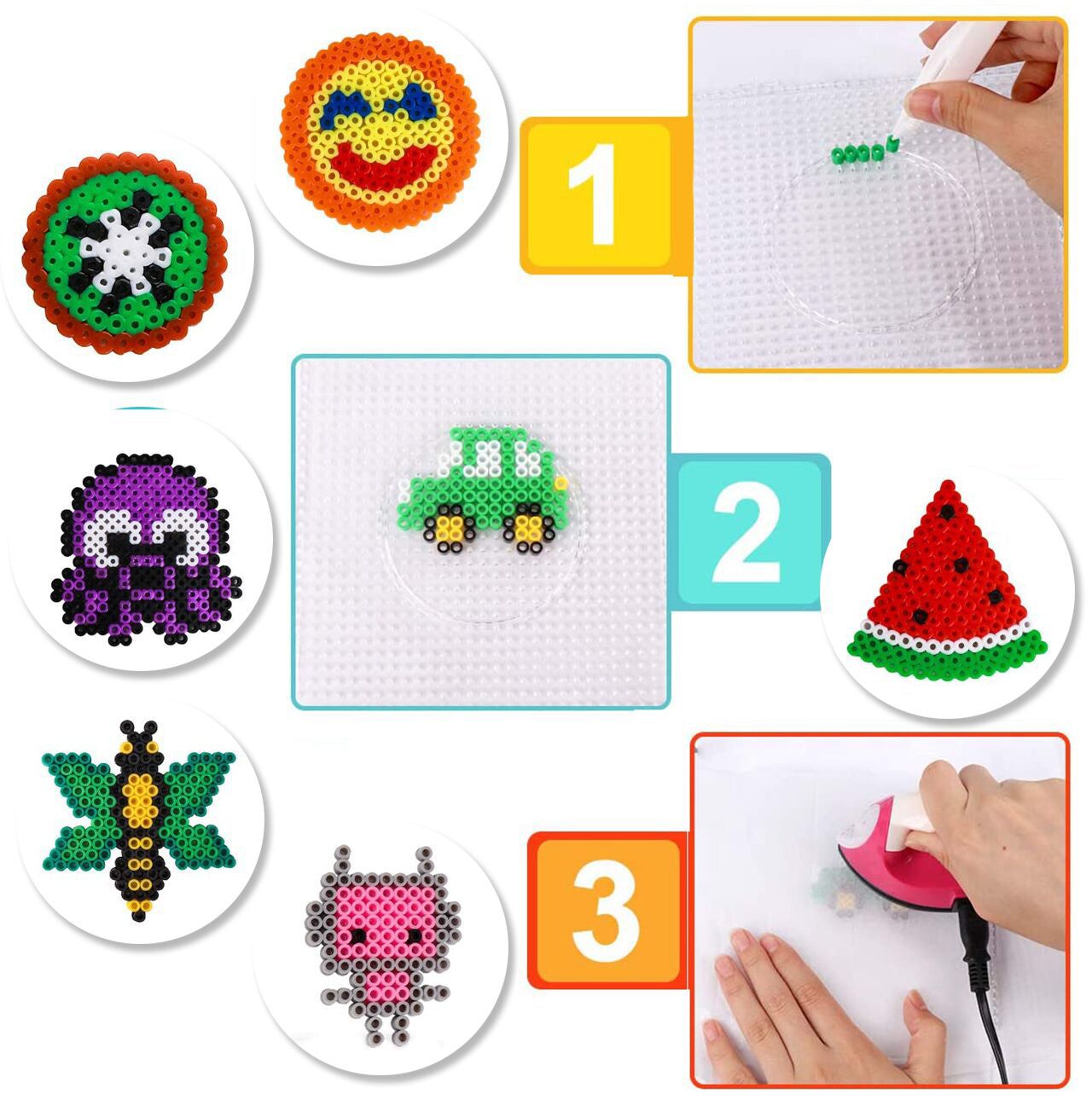 Set creativ margele de calcat, 5000 elemente, MalPlay 110895