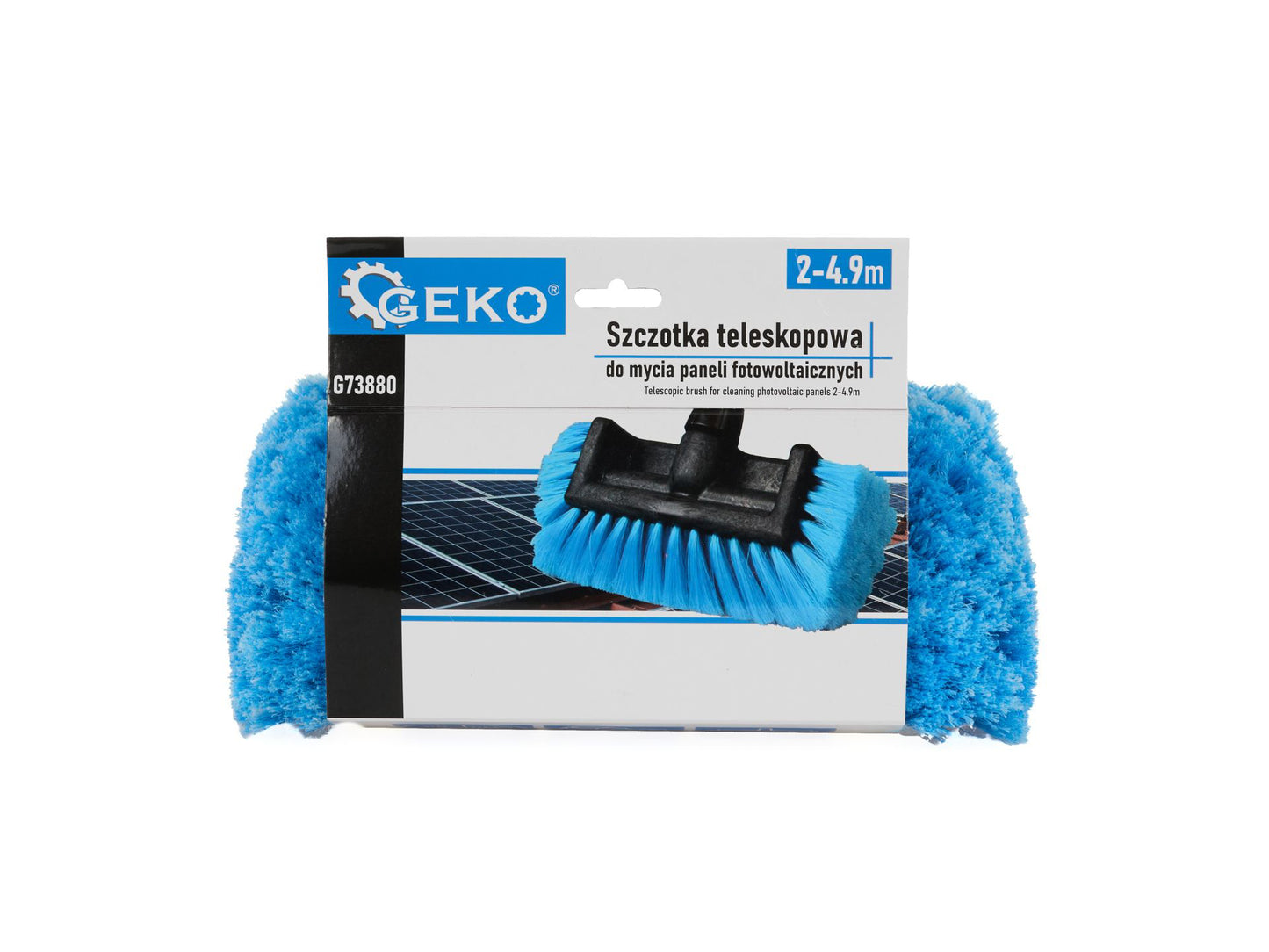 Set curatare panouri fotovoltaice cu maner telescopic, 2 - 4.9 m, Geko G73880