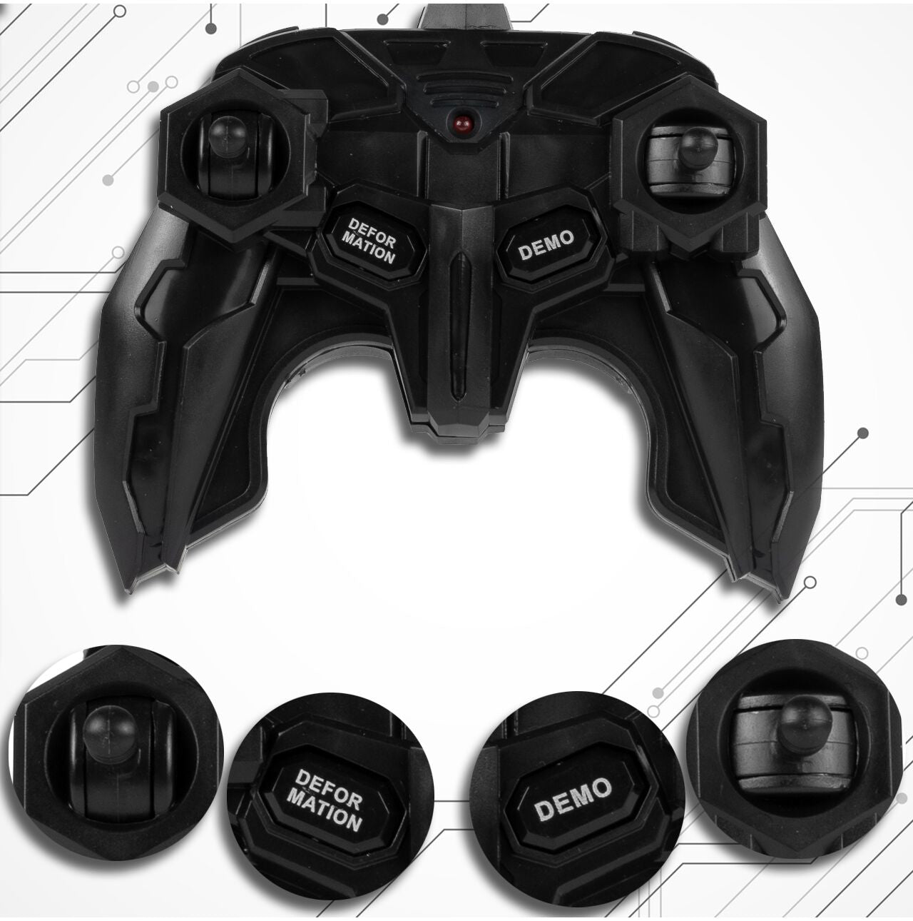 Masina robot cu telecomanda, dimensiuni robot 19 x 17 x 16 cm, dimensiuni masina 23 x 6 x 9.5 cm, MalPlay 109731